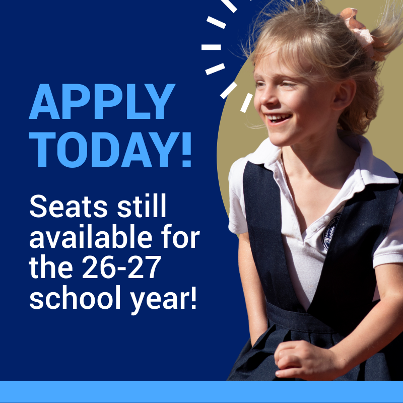 Apply today! Seats still available for the 26-27 school year!
